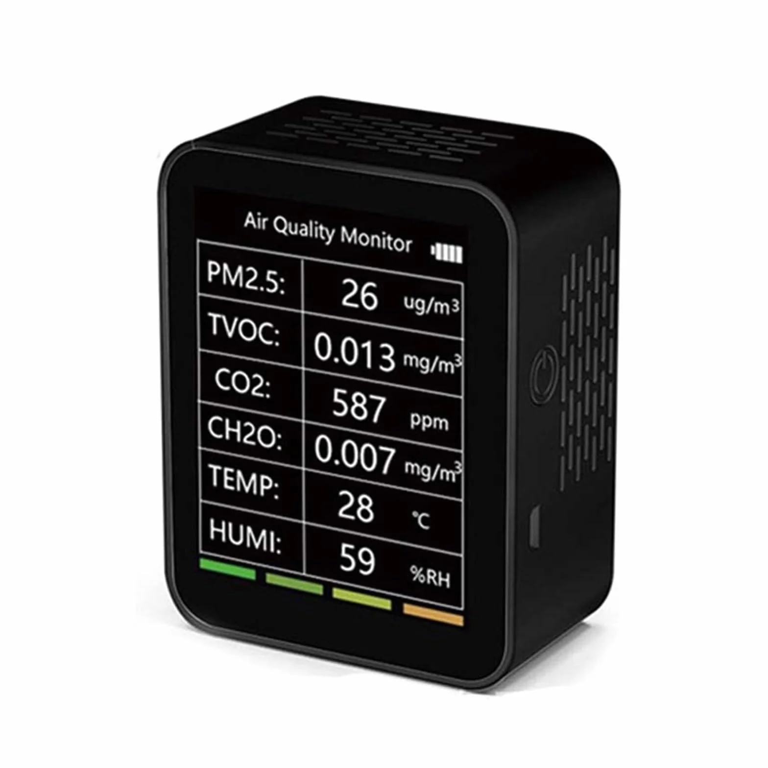 Tuya 6 w 1 detektor jakości powietrza CO2 PM2.5 TVOC CH2O monitor formaldehydu z wyświetlaczem TFT