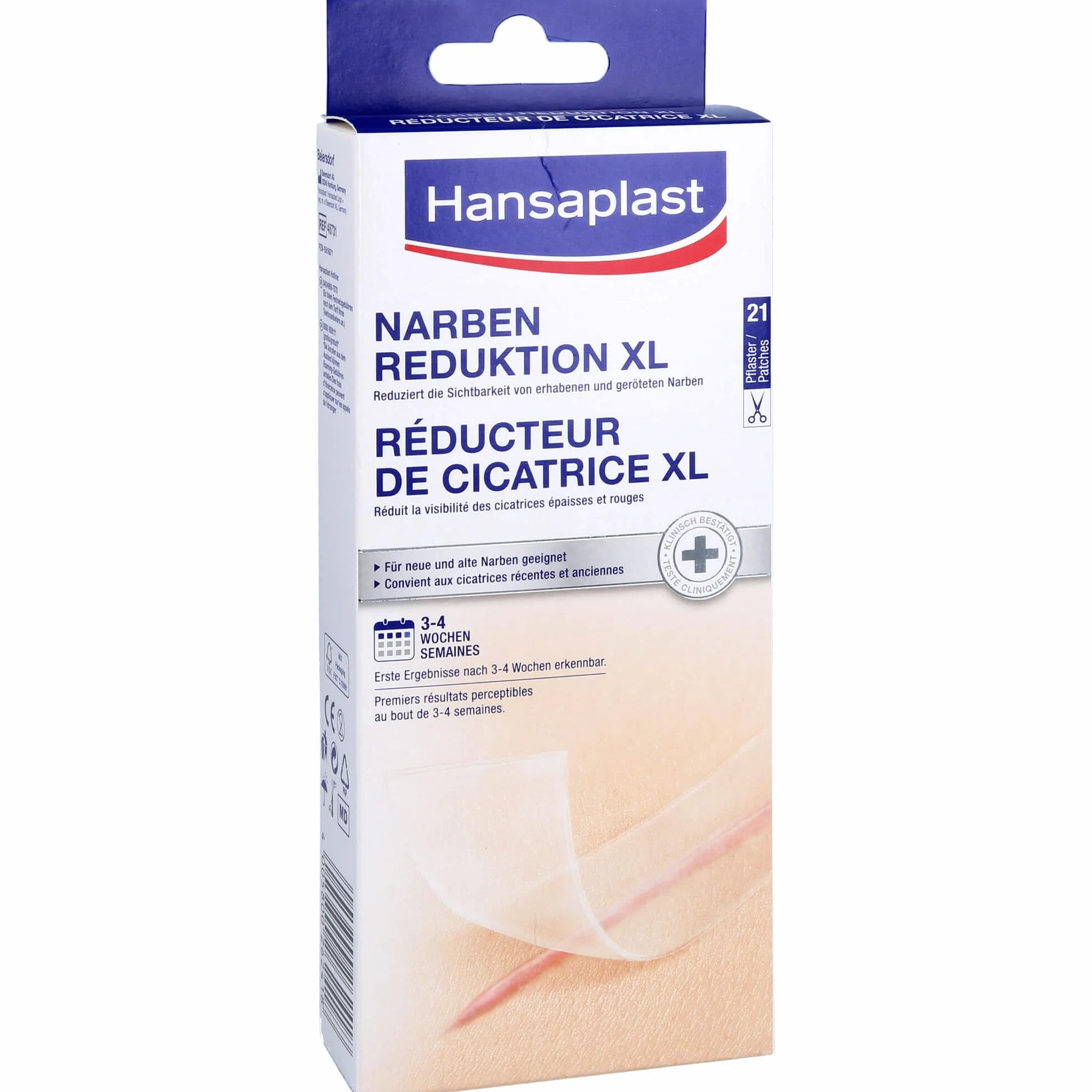 Hansaplast Plaster na blizny 21 sztuk 3 cm x 14,6 cm
