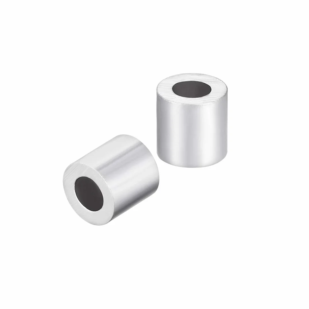 sourcing map 30 szt. M3 stop aluminium tuleja 3 mm linka druciana zacisk zatrzaskowy