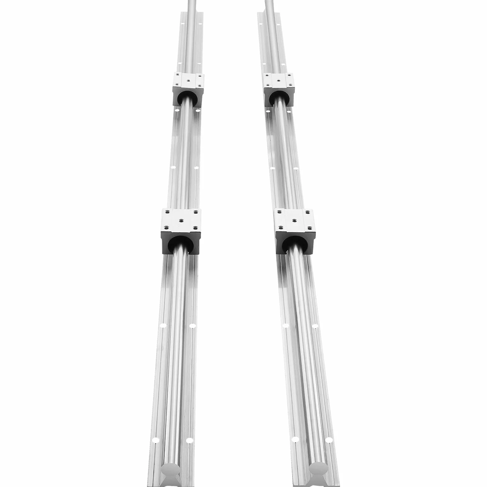 VEVOR Prowadnica liniowa SBR20-1000 mm stal węglowa aluminiowa 4 bloki ślizgowe SBR20UU łożysko liniowe do frezarki tokarki