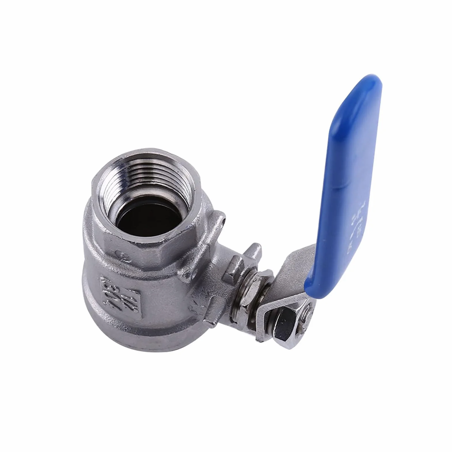 Zawór kulowy, stal nierdzewna, 2 zawory Inox 1 NPT, 2-drożny zawór kulowy z pełnym przepływem dźwigni obrotowej SS304, 1/2 zawór kulowy z pełnym przepływem