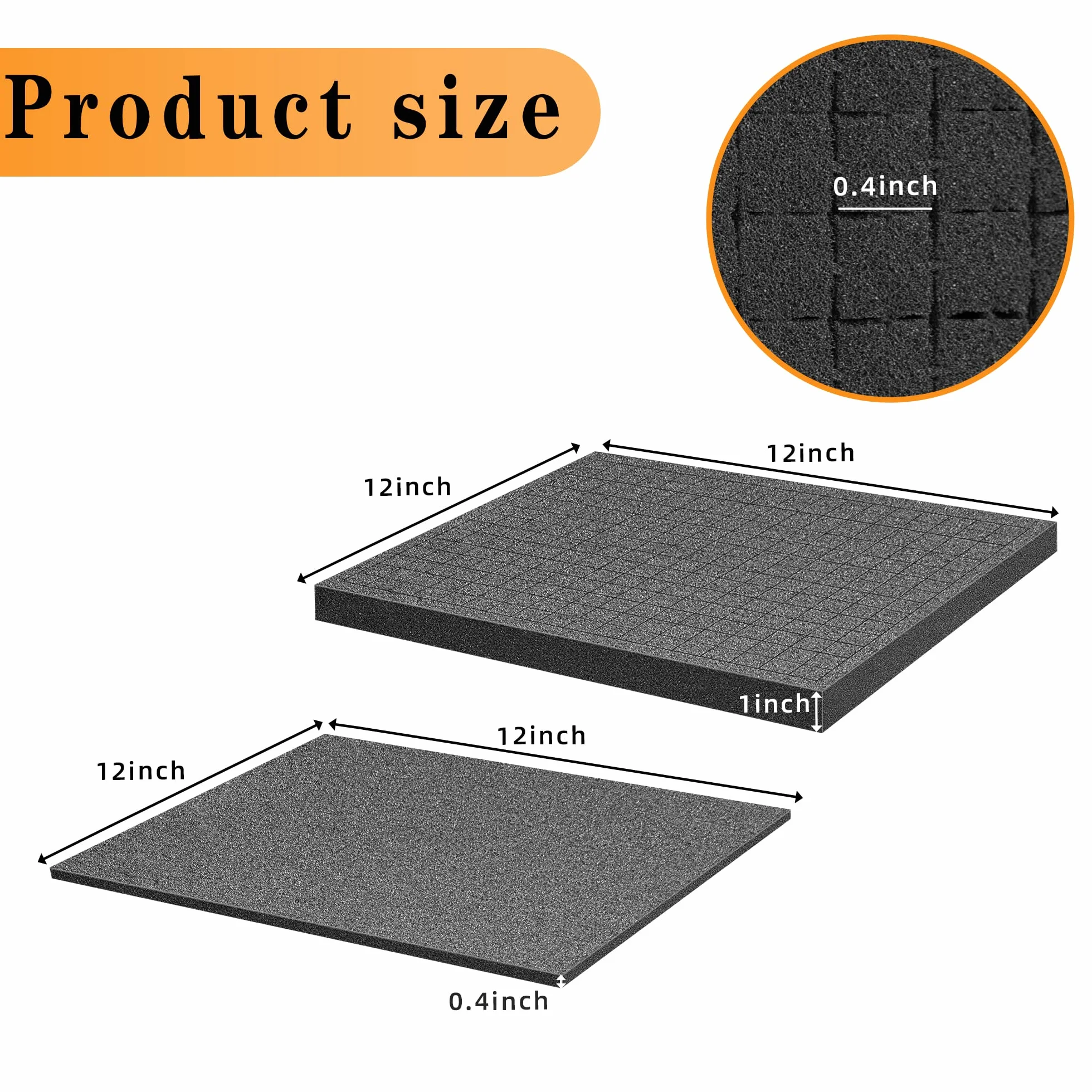 Pianka rastrowa w kostce 300 x 300 x 2,5 mm/10 mm 4 sztuki walizka narzędziowa wkładka