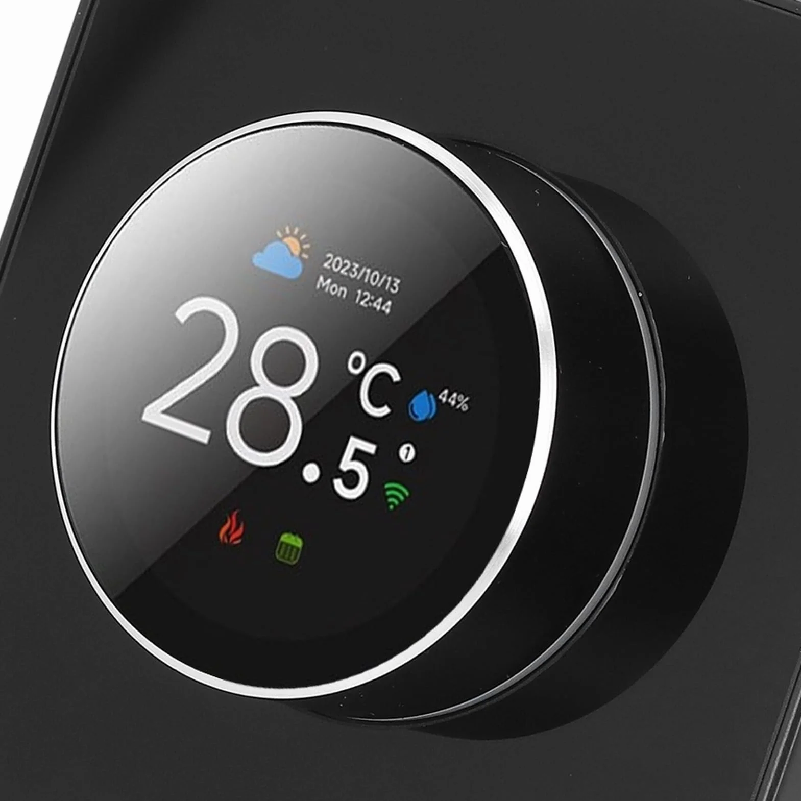Smart Knob Termostat, Dwukierunkowe Obrotowe Efekty światła Ogniska, Kontrola Głosu Aplikacji Tuya, Zakres Temperatury 5-35 ° C
