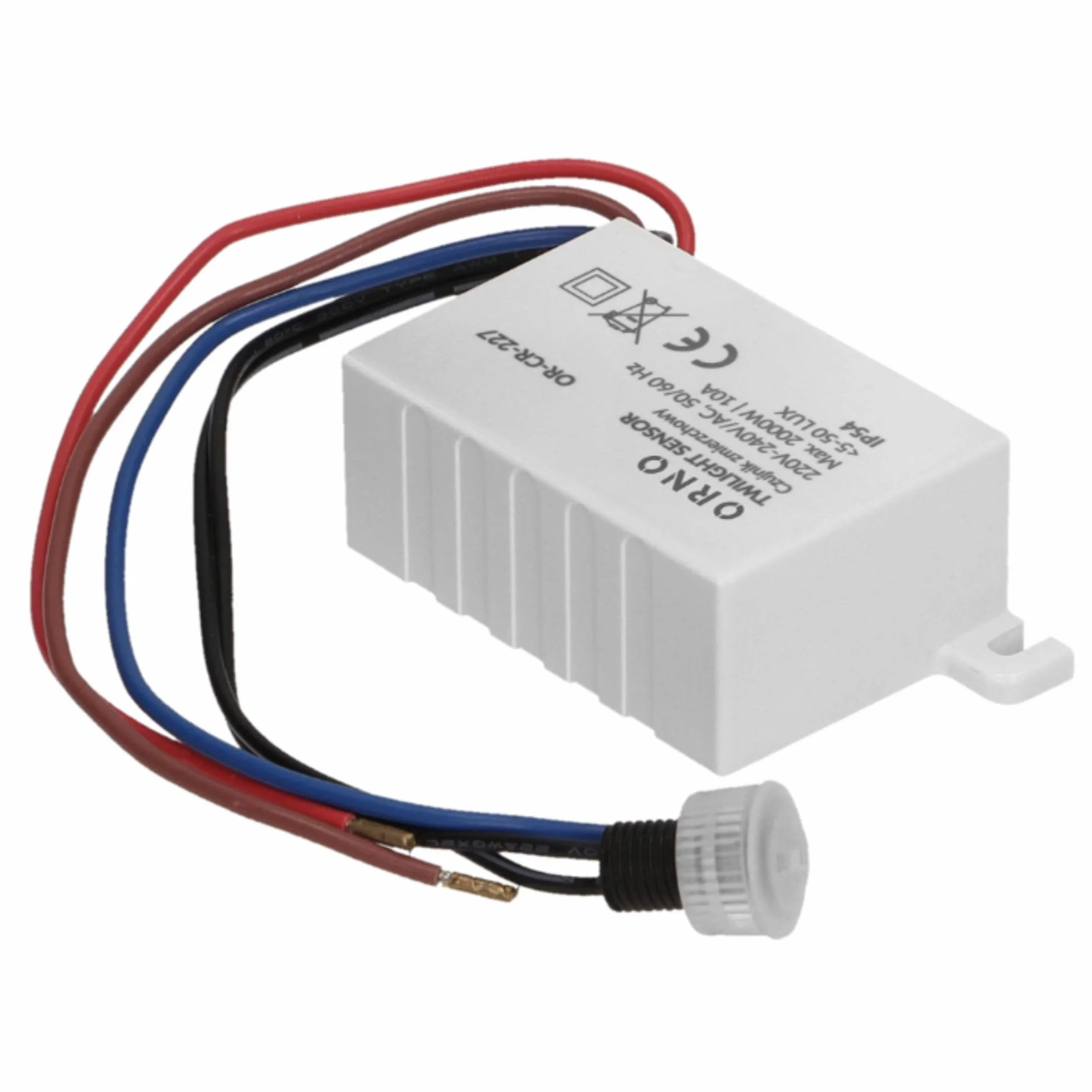 ORNO CR-227 Czujnik Zmierzchu Wodoszczelny Zewnętrzny z Sondą Regulacja Natężenia Światła LED