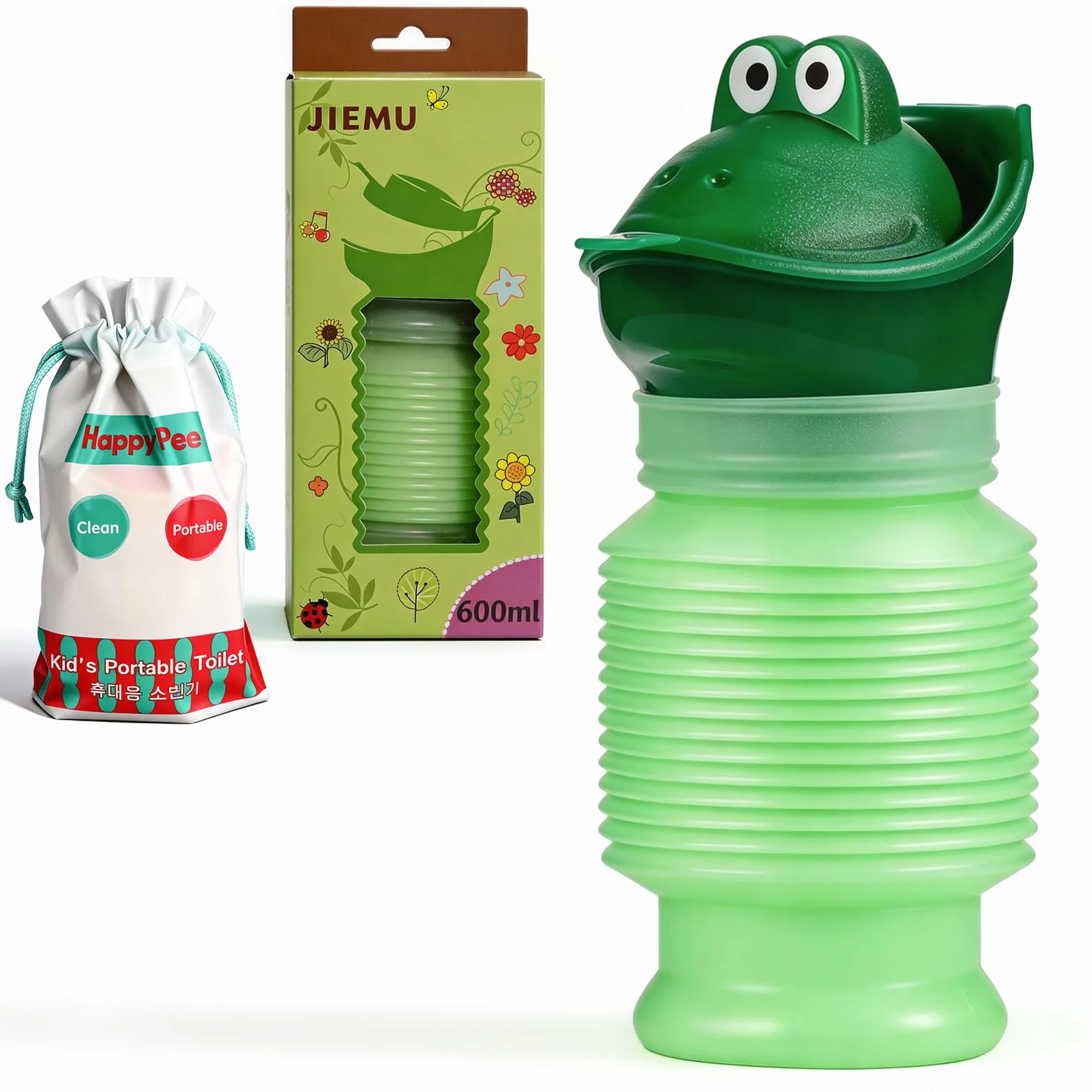 Topcloud Pisuar termokurczliwy, 600 ml, męski, damski, przenośna toaleta, nocnik, butelka na mocz, wielokrotnego użytku, awaryjny pisuar na kemping, samochód, podróż, korki i kolejki