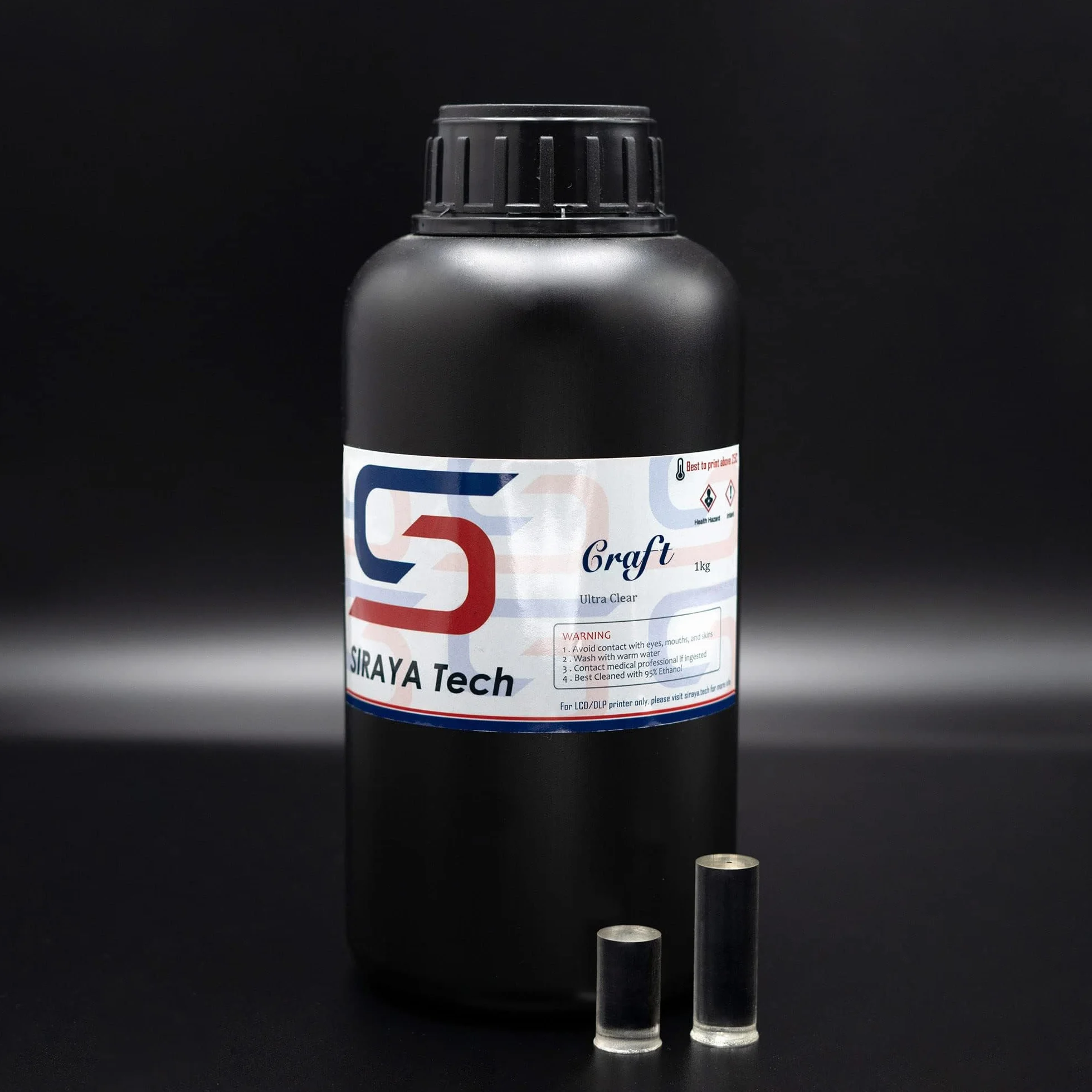 Siraya Tech Craft Ultra-przezroczysta Zywica do drukarek 3D Wysoka przezroczysto jak inne Zywica o wysokiej przezroczysto?ci dla LCD DLP (1kg, wysoka przezroczysto)