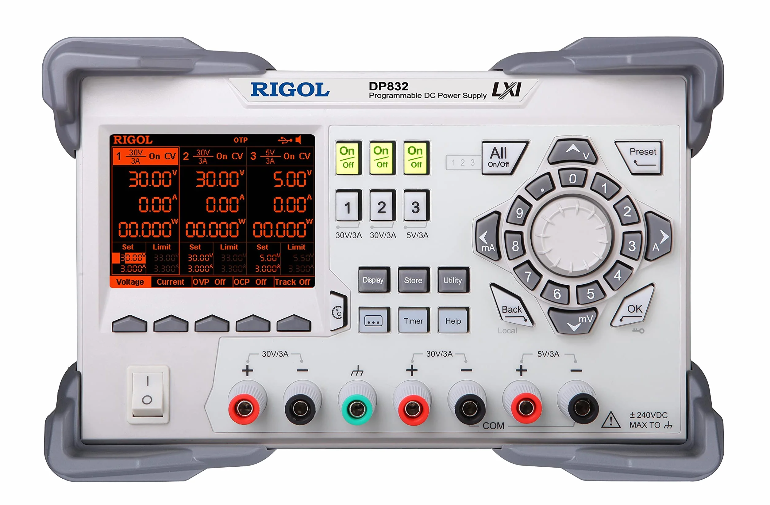 RIGOL DP832 Regulowany Zasilacz Laboratoryjny 3 Wyjścia 30V/3A 195W 10mV/10mA