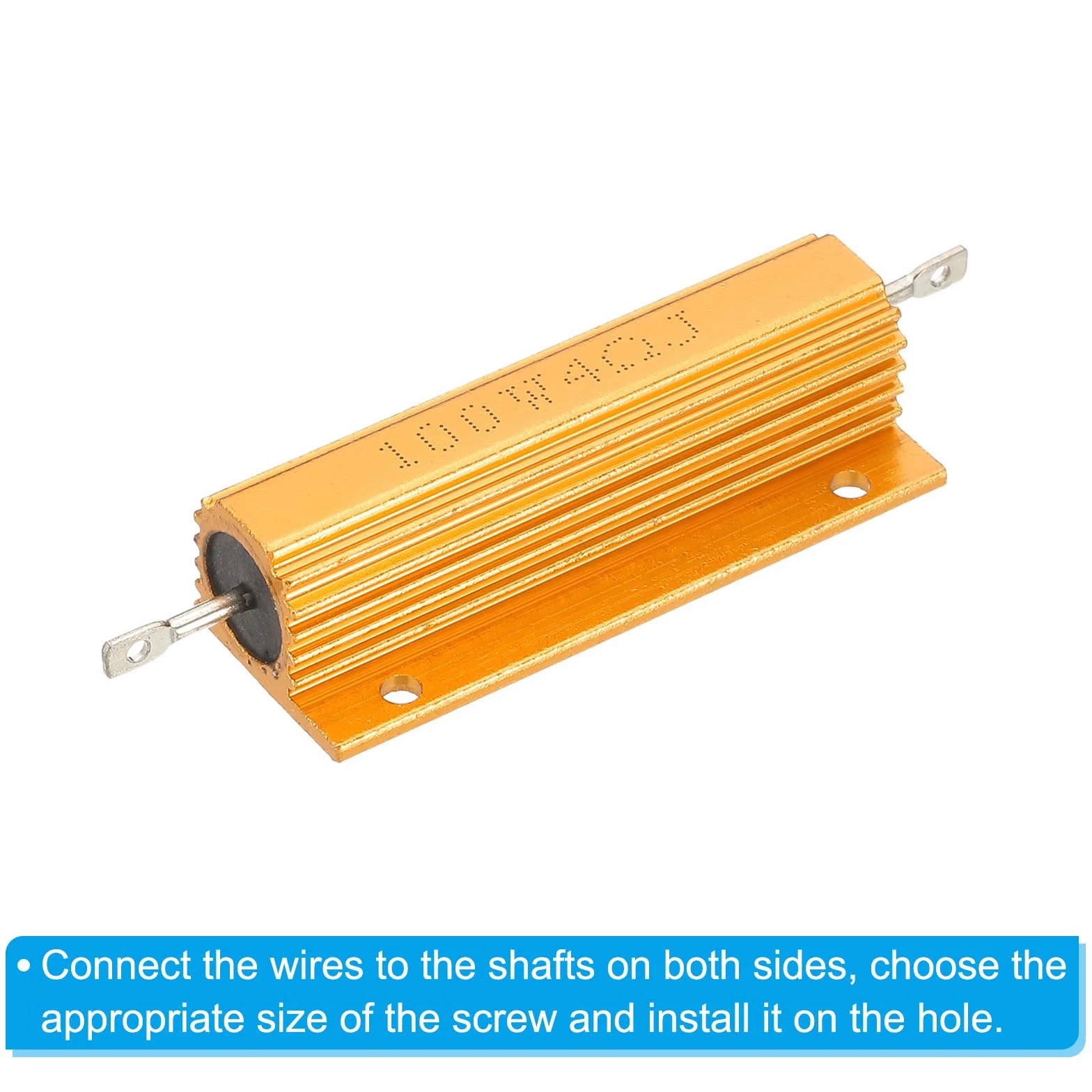 PATIKIL 100W 4 Ohm Rezystor w Aluminiowej Obudowie 4-pak Rezystor Mocy 5% Tolerancji