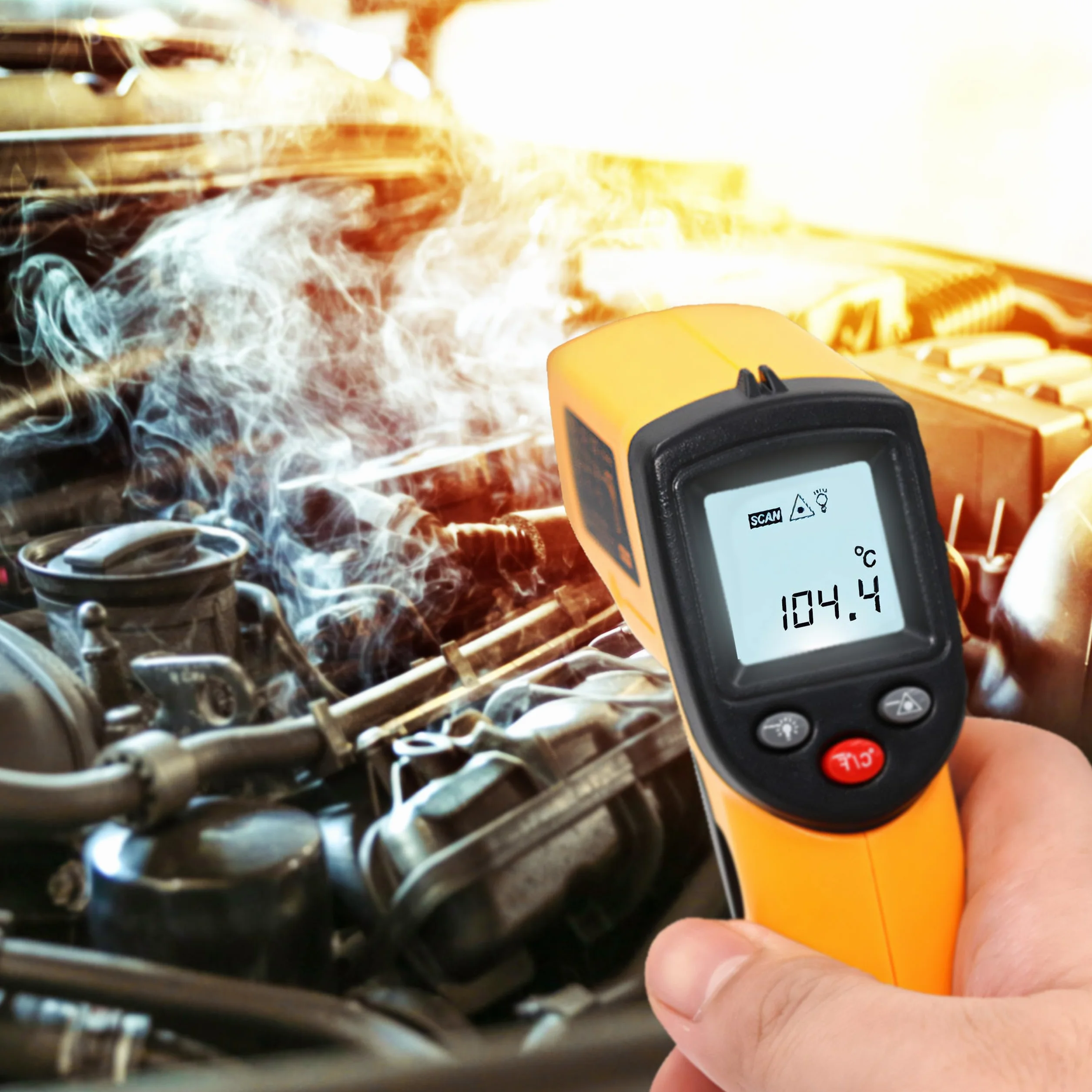 Retoo Termometr na podczerwień bezdotykowy laserowy -50°C ~ 380°C LCD
