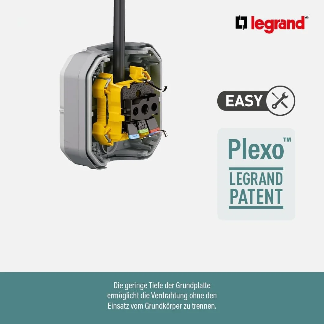 Legrand Plexo New Gniazdo Wtykowe Schuko IP55 IK08 16A 250V