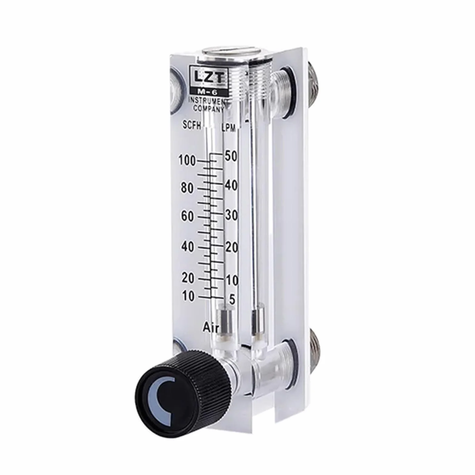 LZT-6T kwadratowy panel typ przepływomierz gazowy miernik przepływu powietrza rotametr 0,1-0,8 0,1-1,0 0,3-3 0,5-8 1-5 1-10 2-20 4-40 5-50 6-60 l/min (0,5-8 l na min)