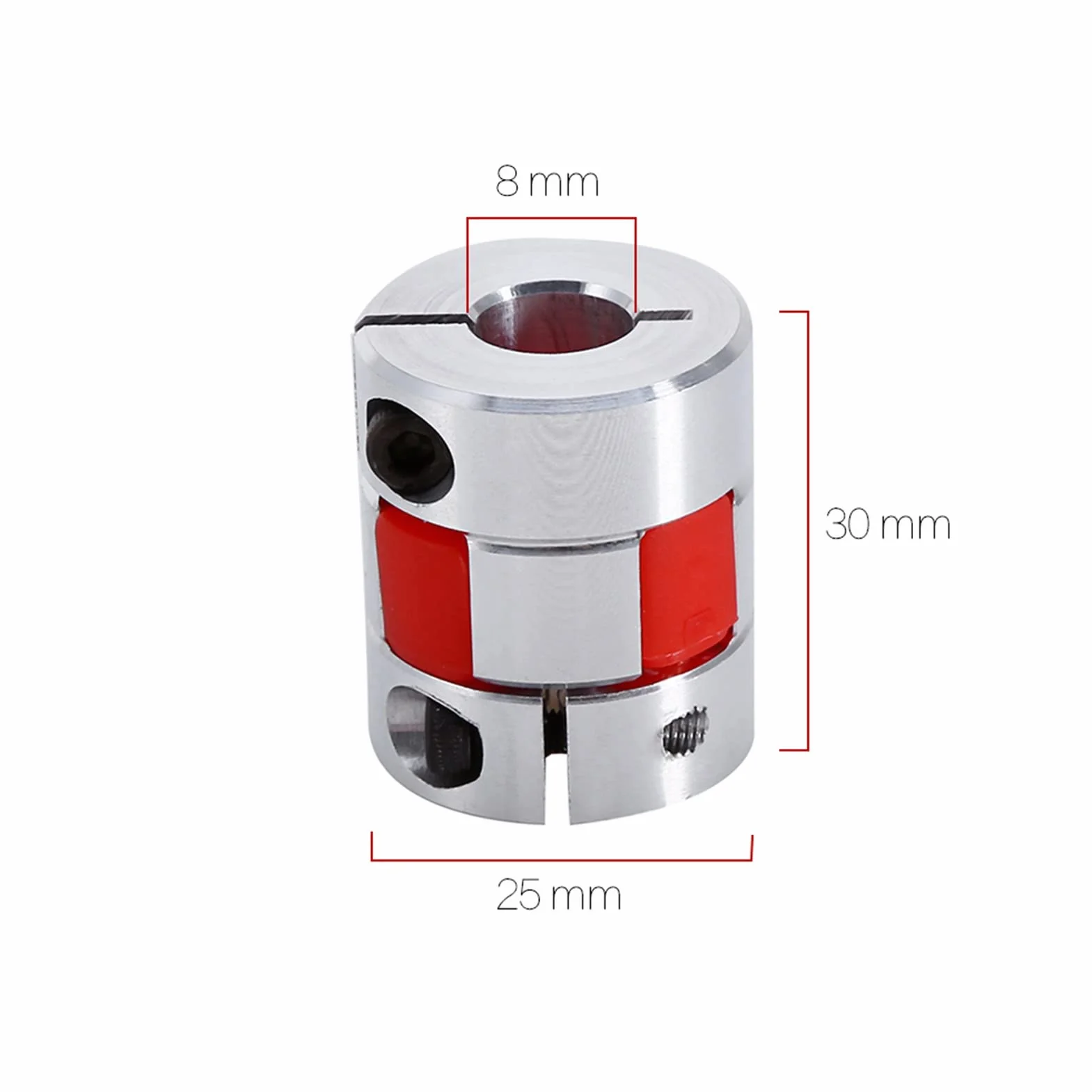 Elastyczne sprzęgło wału 8 mm x 10 mm śliwkowe CNC złącze enkodera silnika krokowego