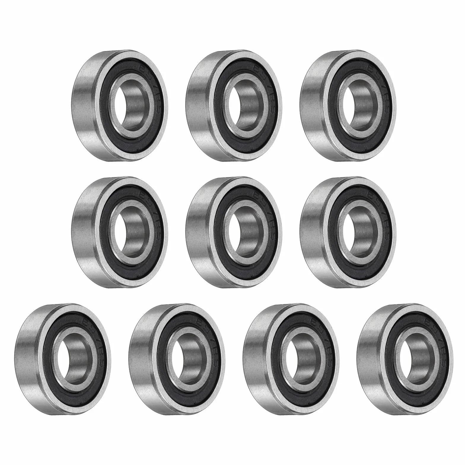 Łożyska 697-2RS 7x17x5mm miniaturowe kulkowe ze stali chromowanej z podwójną gumową uszczelką P6