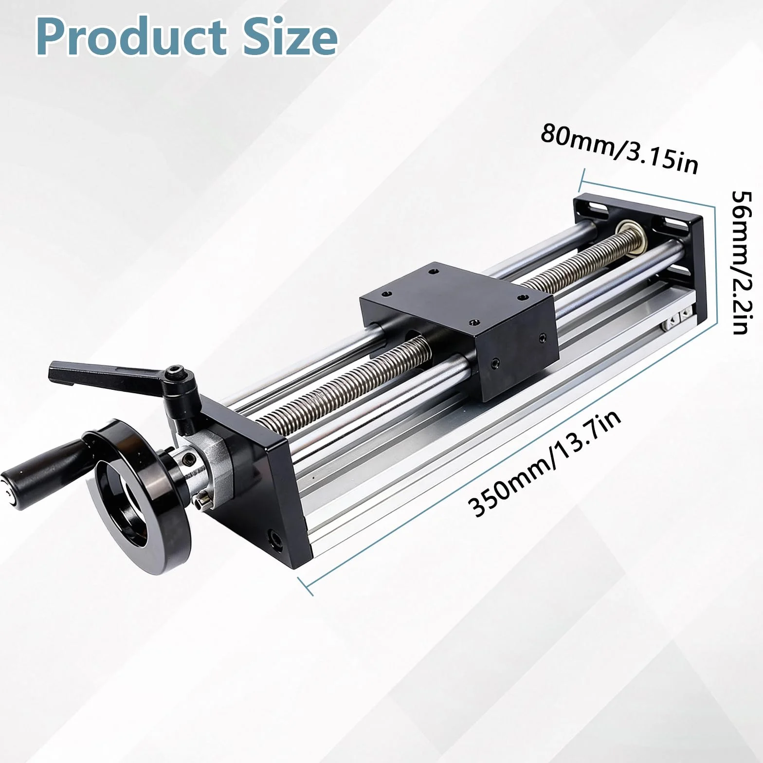 Prowadnica liniowa z kółkiem ręcznym 200 mm