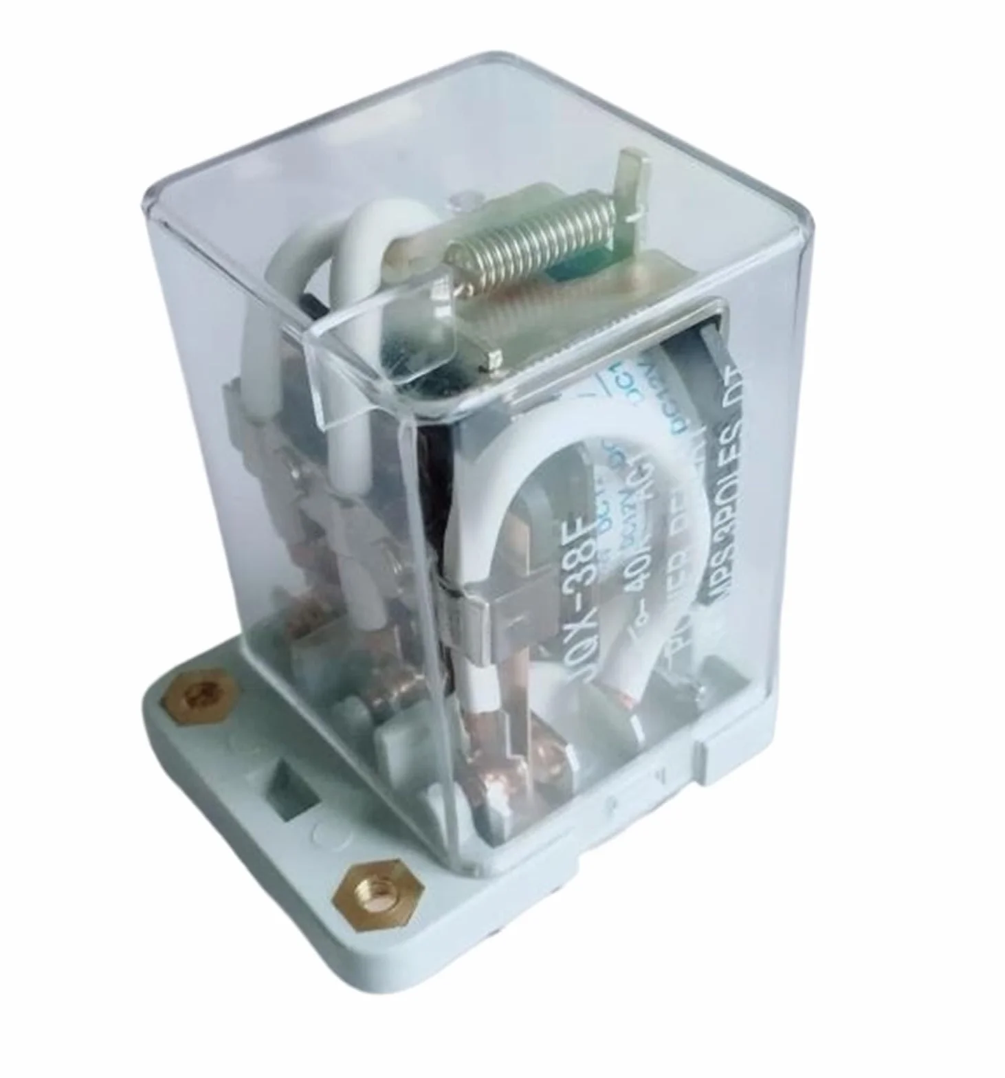 Przekaźnik pośredni JQX-38F 3Z LJQX-38FC 3Z 40A wtykowy przekaźnik zasilający Przekaźnik elektromagnetyczny 11-biegunowy DC12V DC24V AC110V AC220V (Kolor: JQX-38F, rozmiar: AC220V)