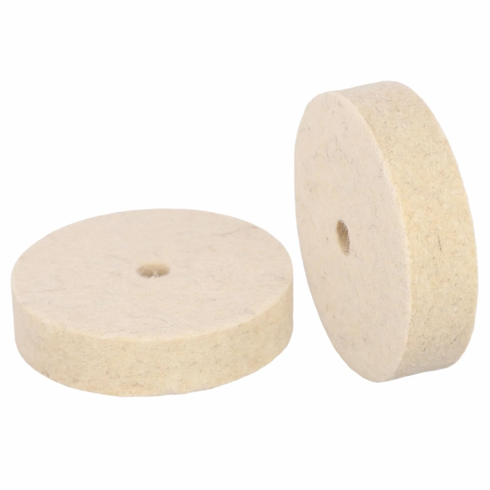 2szt. 3 cale 75mm Tarcza polerska z wełny filcowej Dysk ścierny do szlifierki stołowej, biały