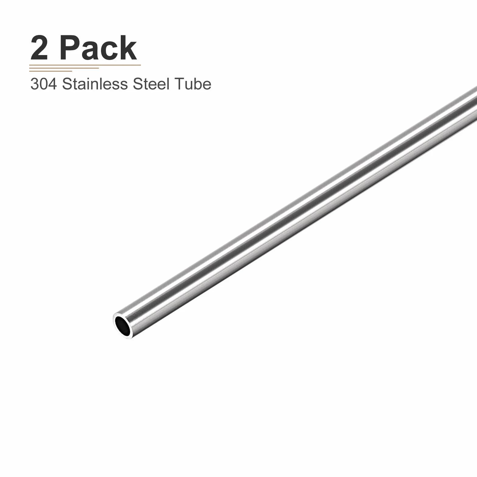 DTGN 8 mm x 1 mm x 250 mm (ADxWall TxL) rura ze stali nierdzewnej 304 - 2 sztuki - dobre do wyposażenia maszynowego - polerowane węże metalowe