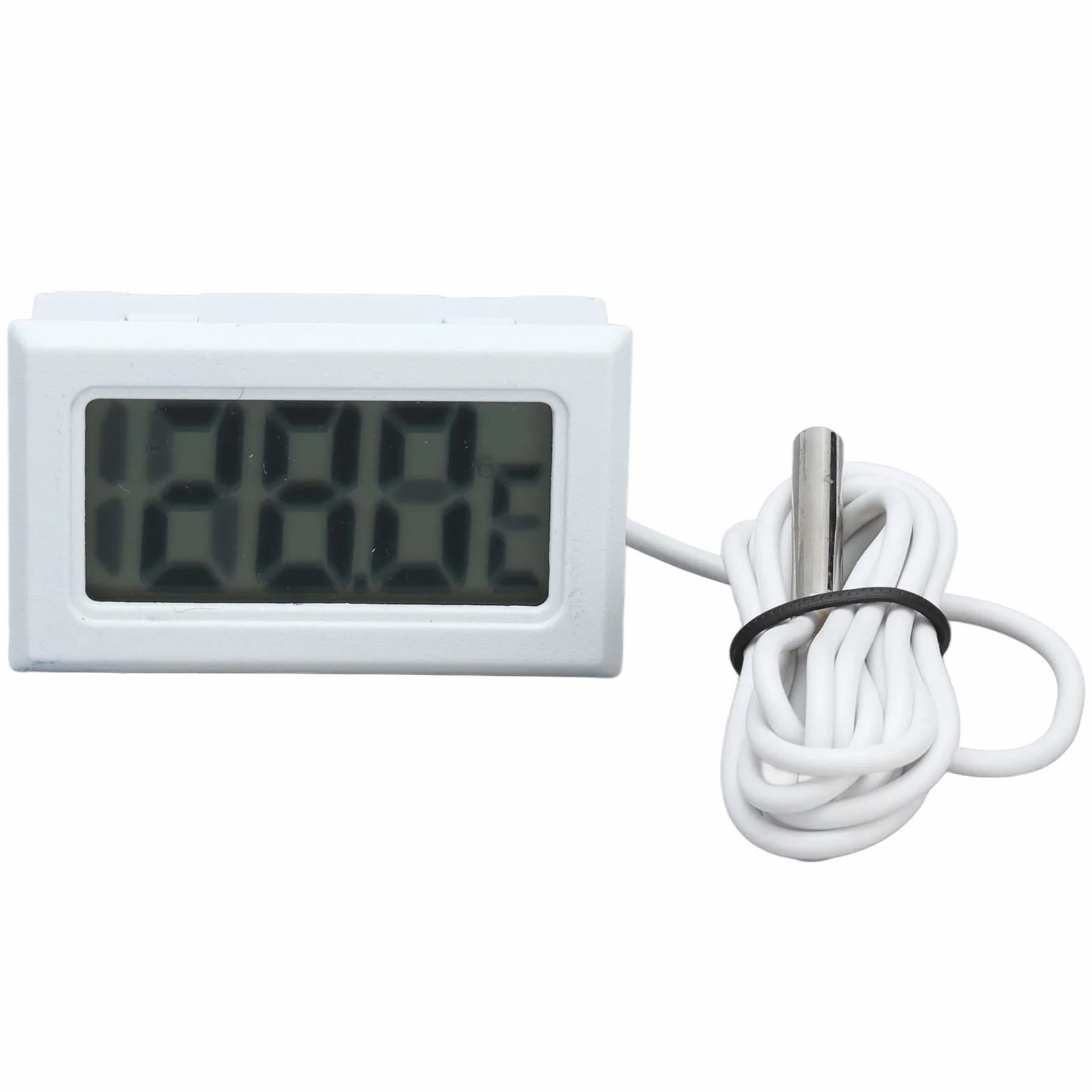 2 szt. Elektroniczny Miernik Temperatury 2s odśwież Cyfrowy Termometr LCD Termometr do Lodówki Monitor Termostat z sondą (biały*2)