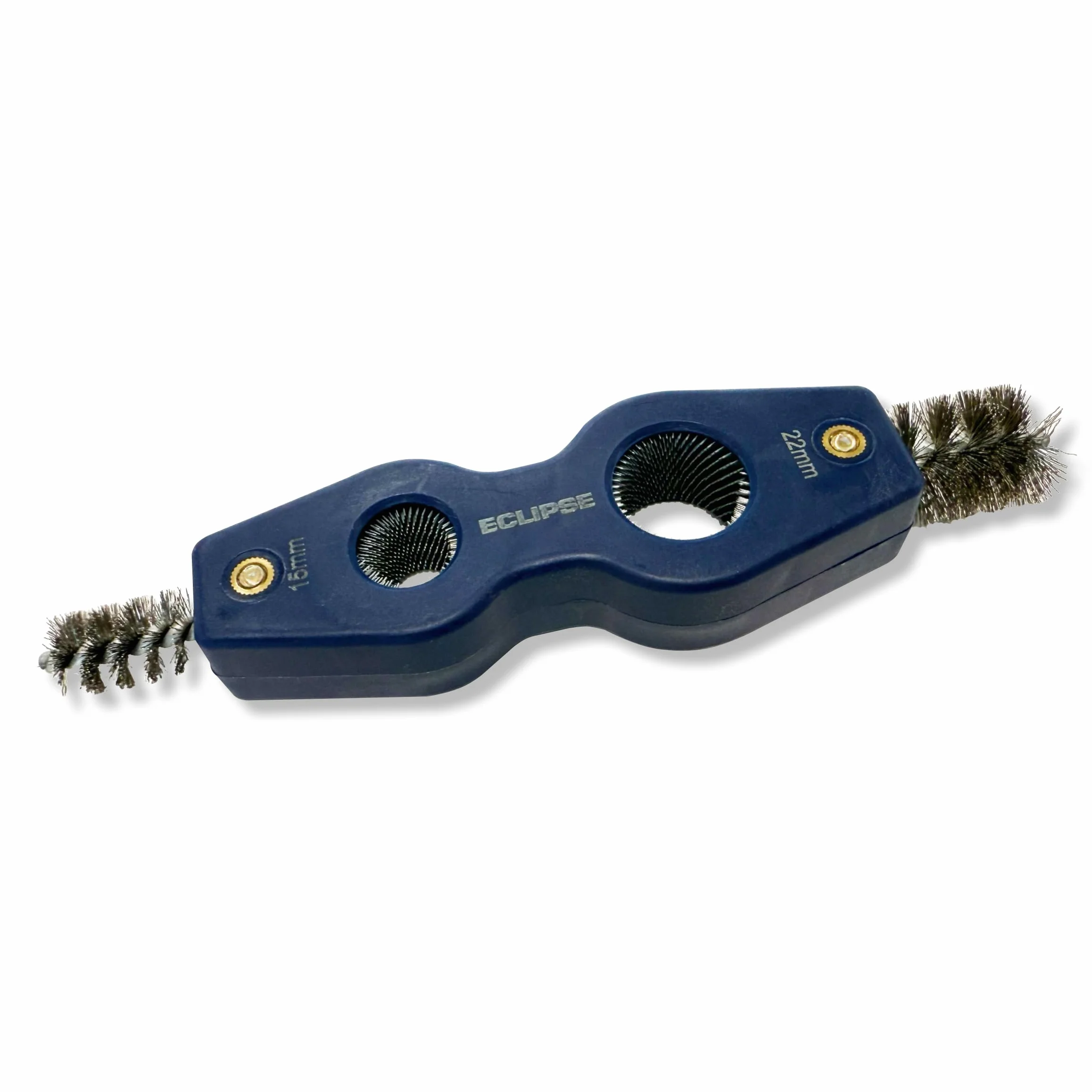 Eclipse Professional Tools E4IN1PCDT Narzędzie 4w1 do Czyszczenia i Gratowania Rur – czyszczenie wewnętrzne/zewnętrzne rur 15 i 22 mm, szczotka stalowa, usuwa rdzę i korozję