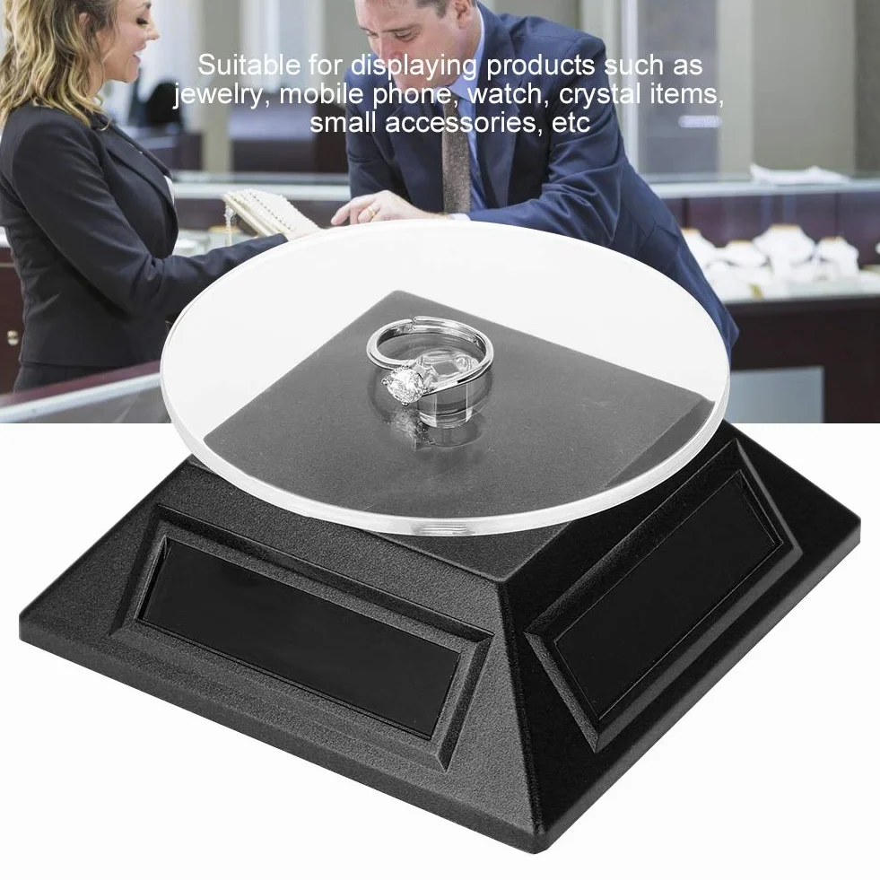 Stojak Obrotowy 360° Solarny Organizer Gramofon Fotograficzny Czarny