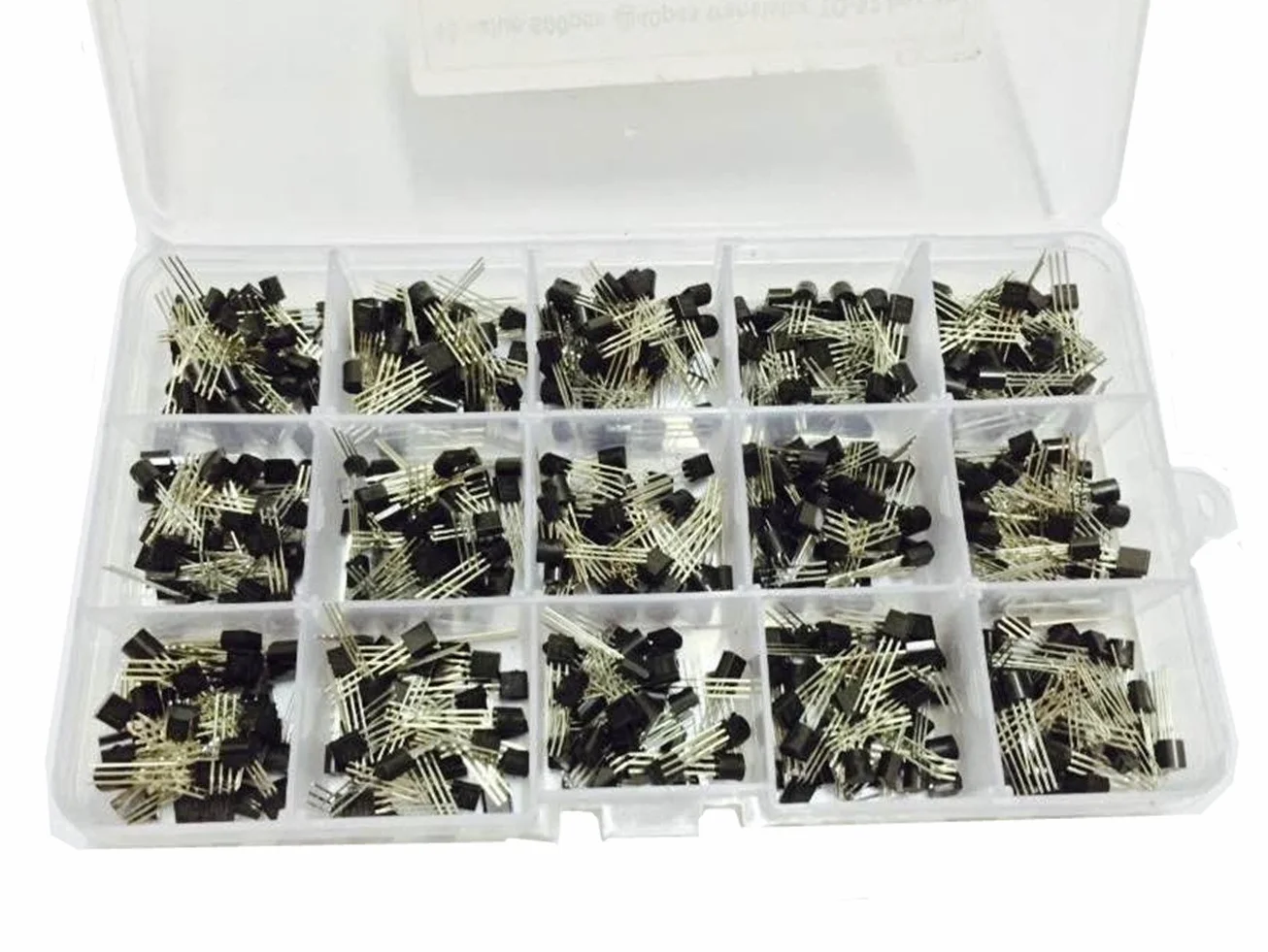 600PCS NPN PNP Power Transistor Kit 2N2222-S9018 Triode 40-160V 50-600mA + Kunststoff Box