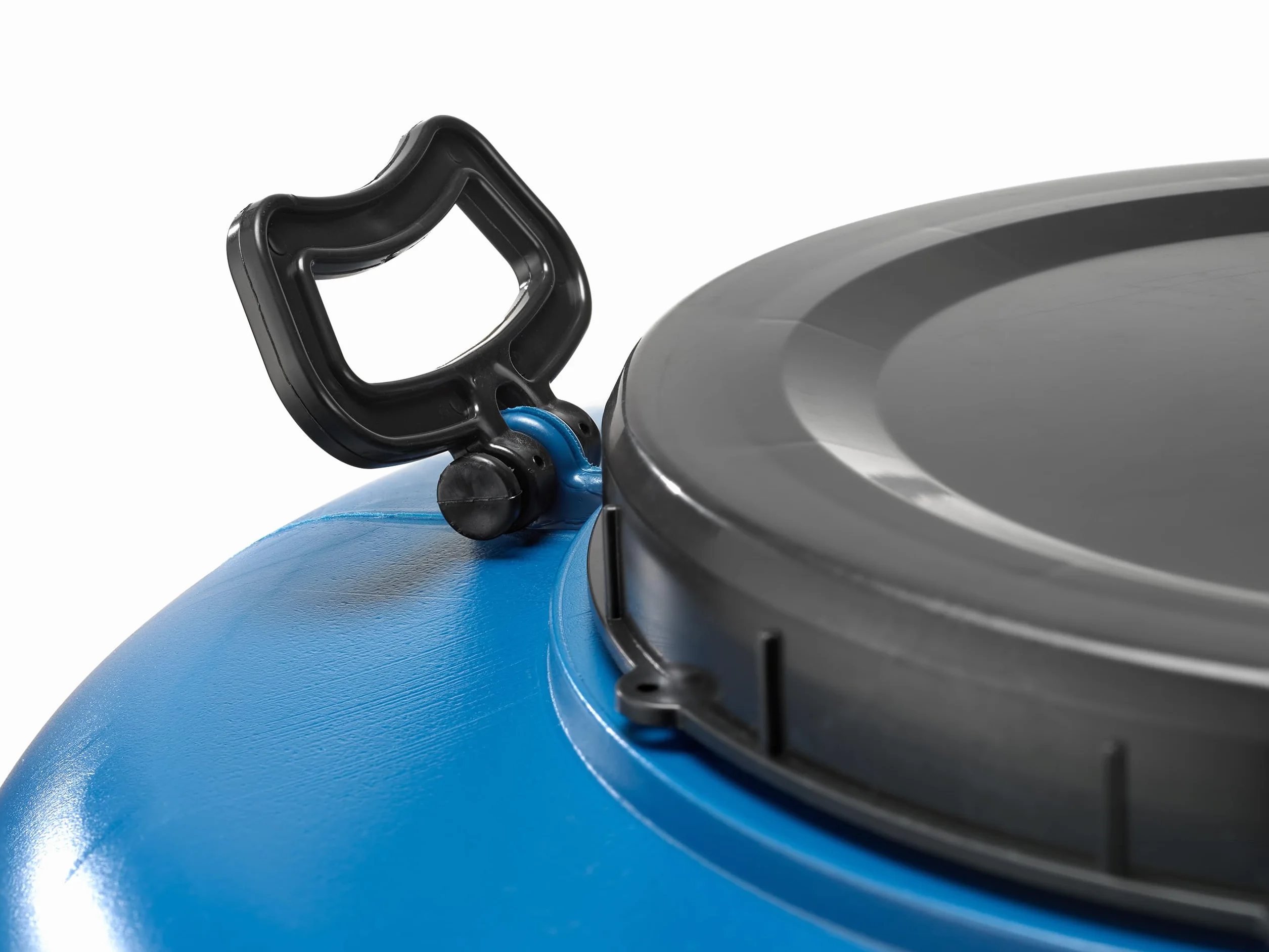 F & R Zbiornik na deszczówkę, 90 l, z uchwytami i kranem odpływowym z pokrywką, HDPE, przeznaczony do kontaktu z żywnością, stabilny pojemnik na wodę, beczka na deszczówkę, zbiornik na wodę do ogrodu
