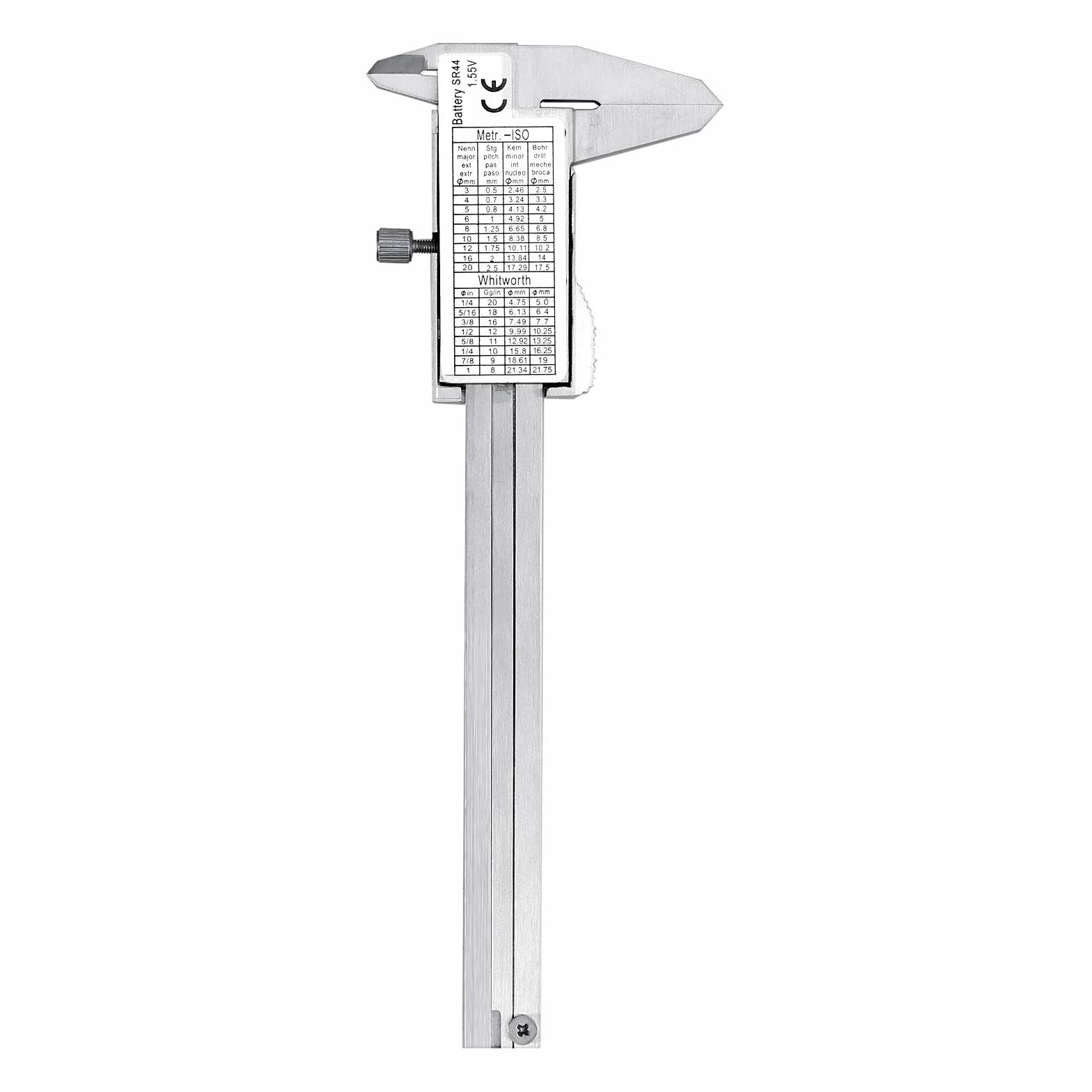 Neoteck Cyfrowy suwmiarka ze stali nierdzewnej, elektroniczna suwmiarka, ułamki, cale, metryczne narzędzie do pomiaru długości, szerokości, głębokości, średnicy wewnętrznej, średnicy zewnętrznej (100