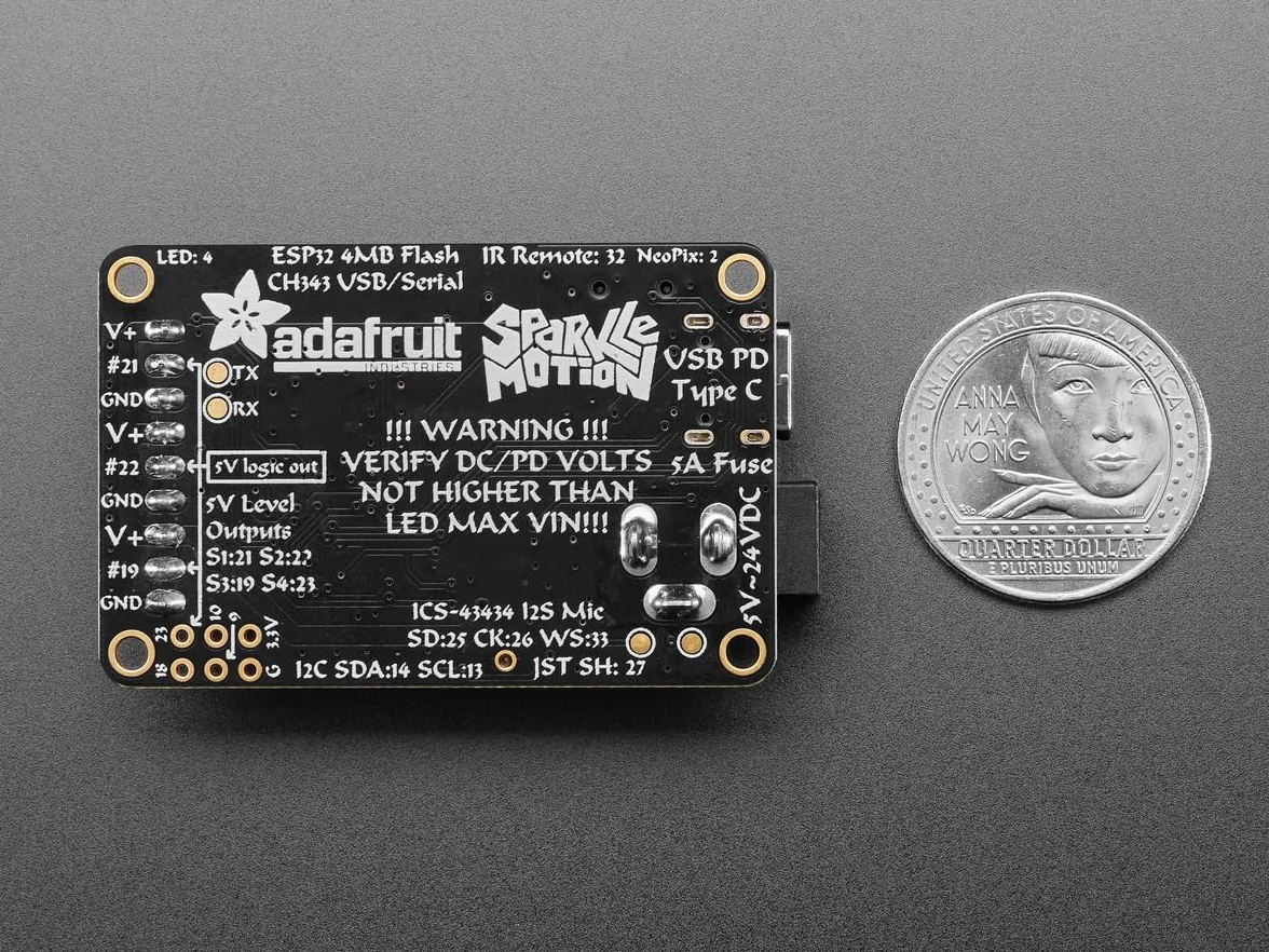 Adafruit Sparkle Motion - All-In-One WLED i xLights Board, 6100