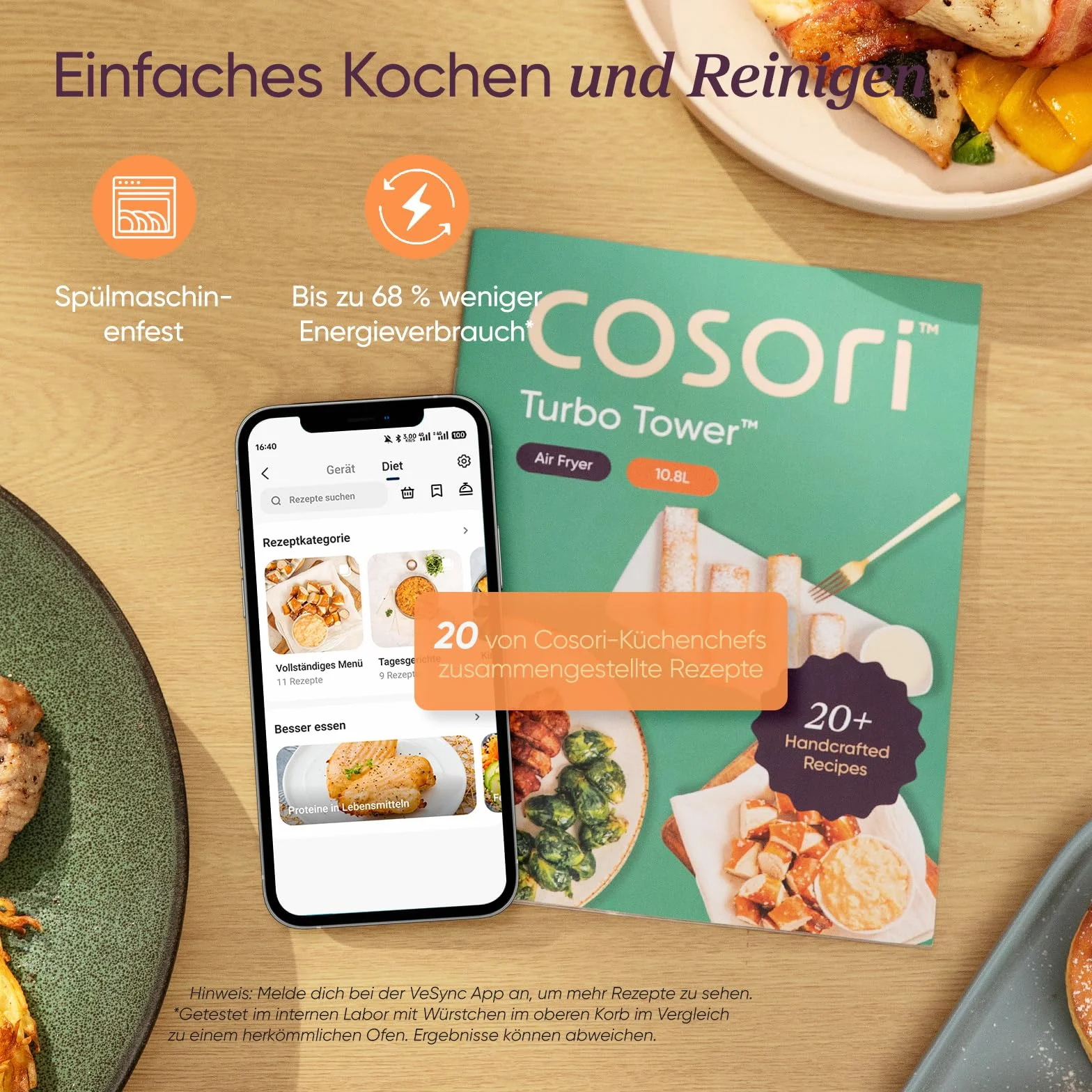 COSORI Turbo Tower frytkownica na gorące powietrze z 2 komorami, 10,8 l Double Stack Airfryer, oszczędza 41% powierzchni kuchennej, turbo przepływ powietrza dla chrupiących rezultatów, w zestawie