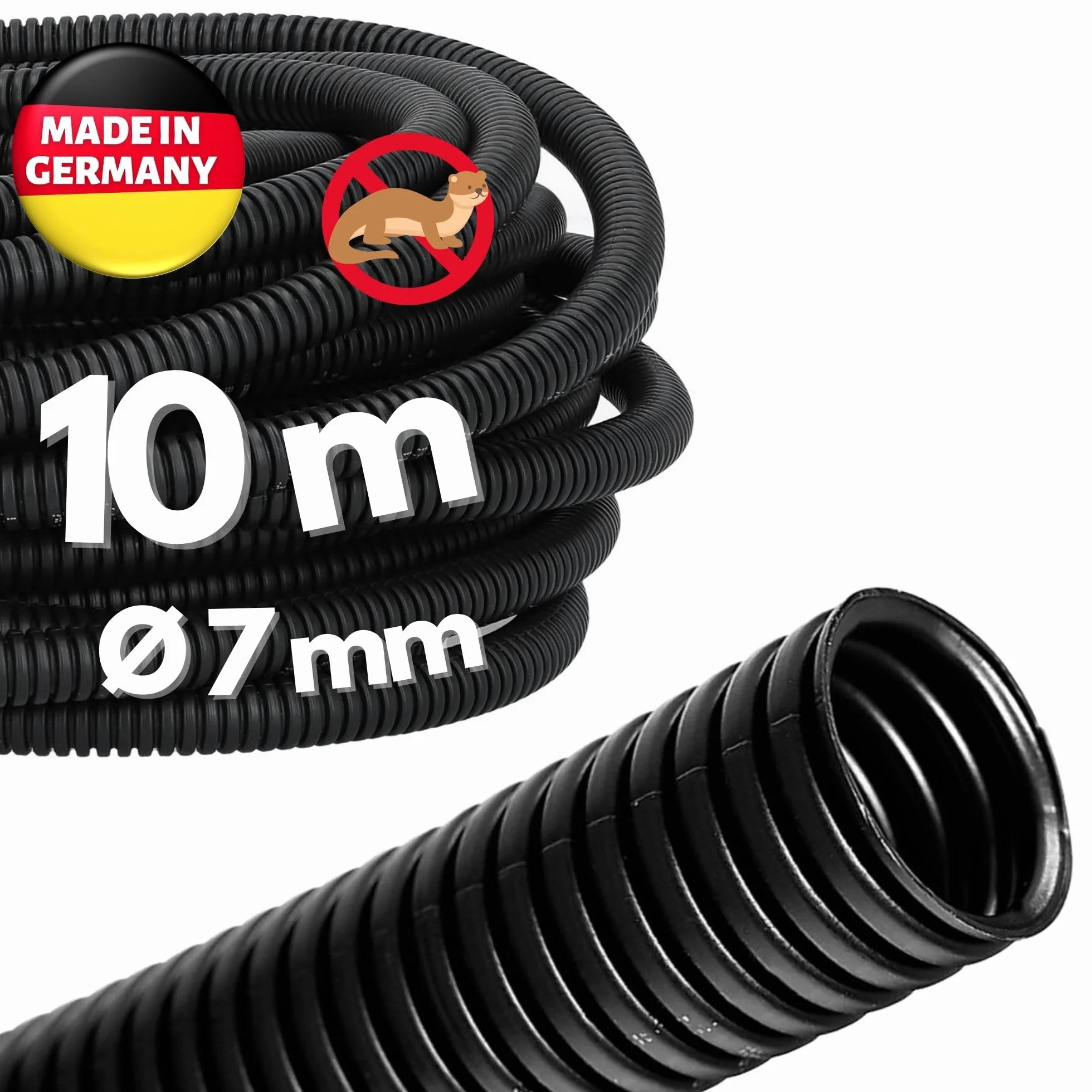 Rura falista zamknięta NW 7,5 10 m ochrona kabla AD 9,9 mm ID 6,9 mm
