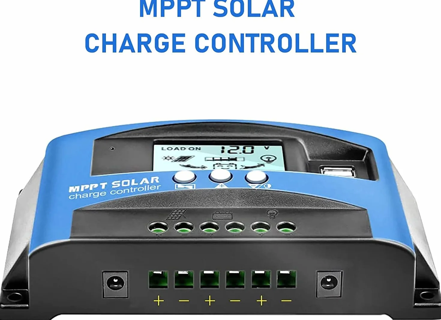 Solarny regulator ładowania MPPT 100 A z wyświetlaczem LCD, podwójny USB, kontroler słoneczny