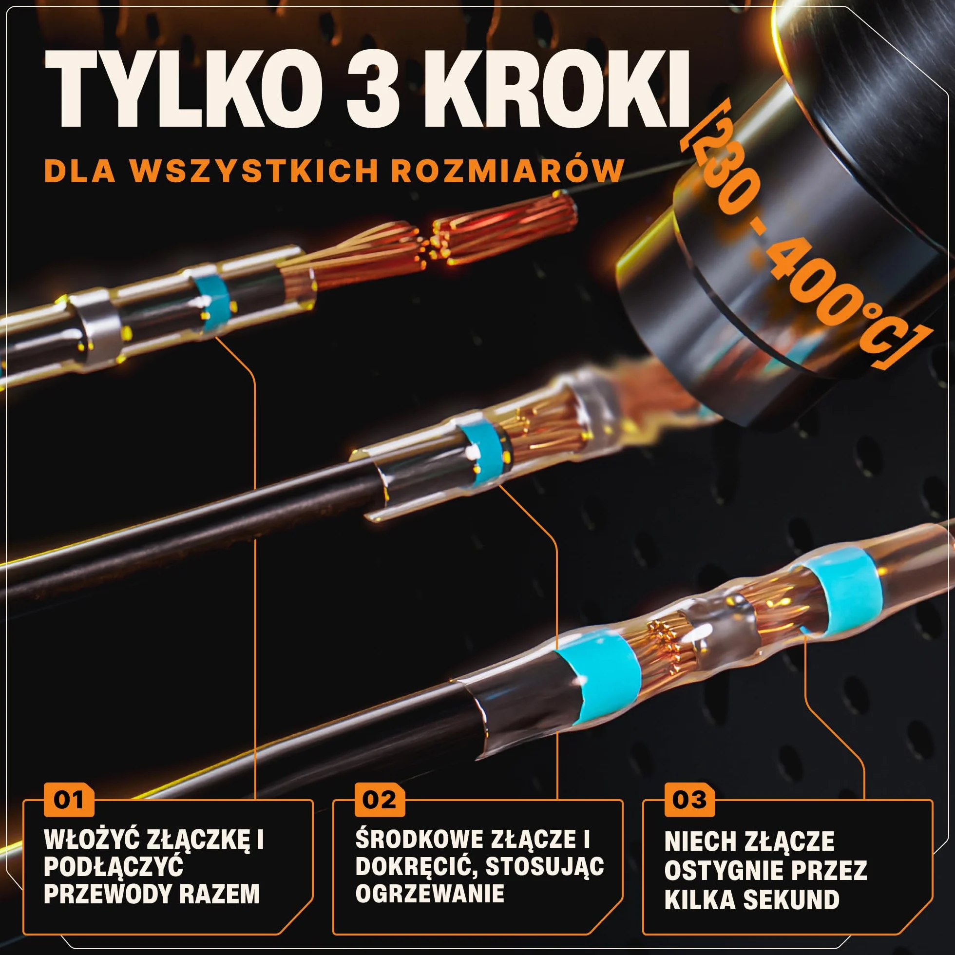 BAURIX® Zestaw Wodoodpornych Złączy Lutowniczych [120 Szt.] - IP67 - Termokurczliwe Do Połączeń Kablowych - Elektryczne