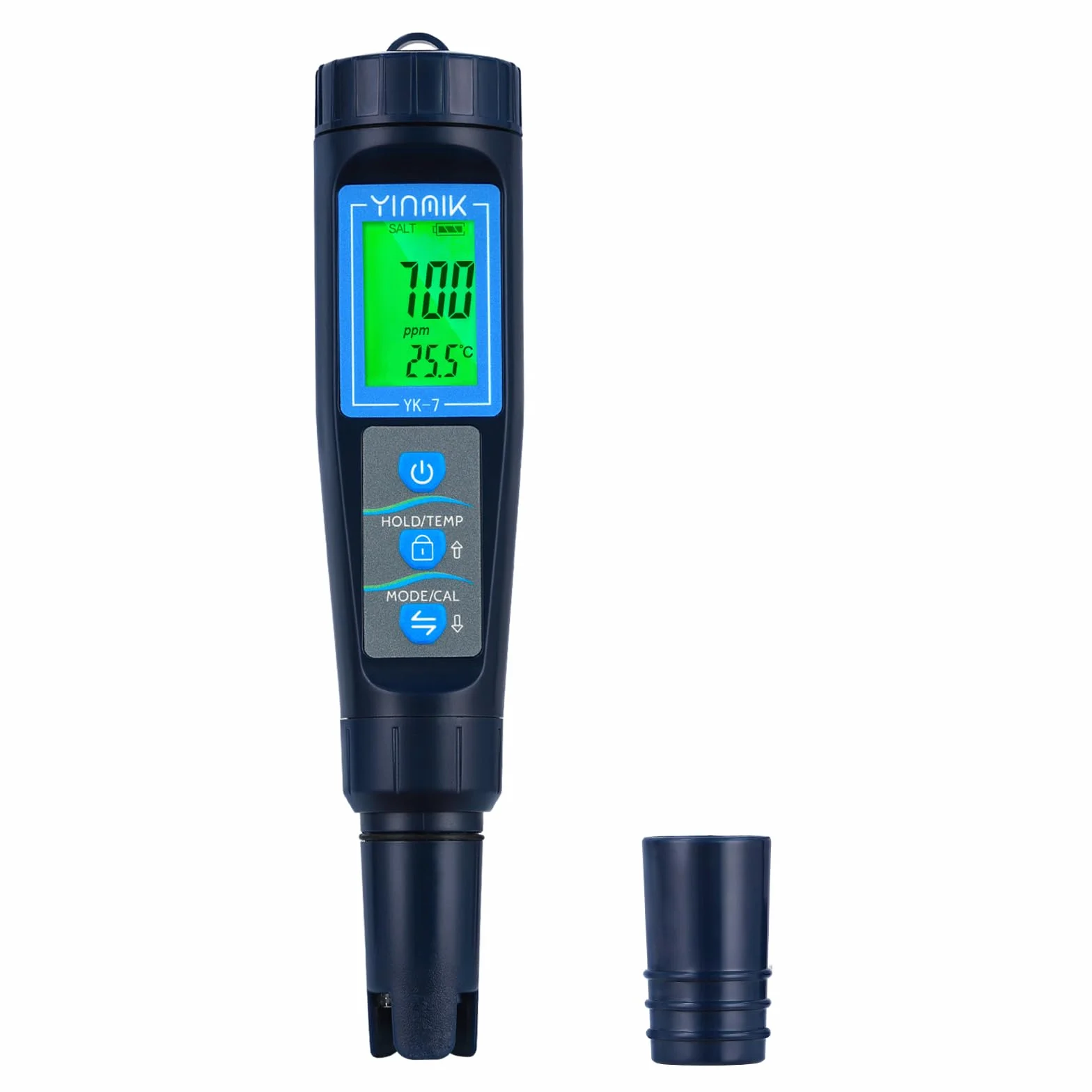 Cyfrowy miernik wody słonej do basenu 5 w 1 pH TDS EC zawartość soli termometr LCD