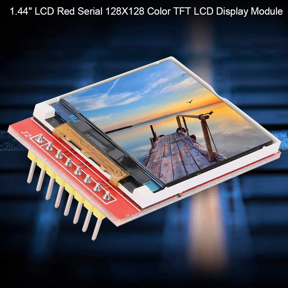 Moduł Kolorowego Wyświetlacza TFT LCD o Przekątnej 1,44 Cala do Telefonu 5110-128x128 Szeregowy Czerwony Ekran SPI - Idealny do Projektów i Elektroniki