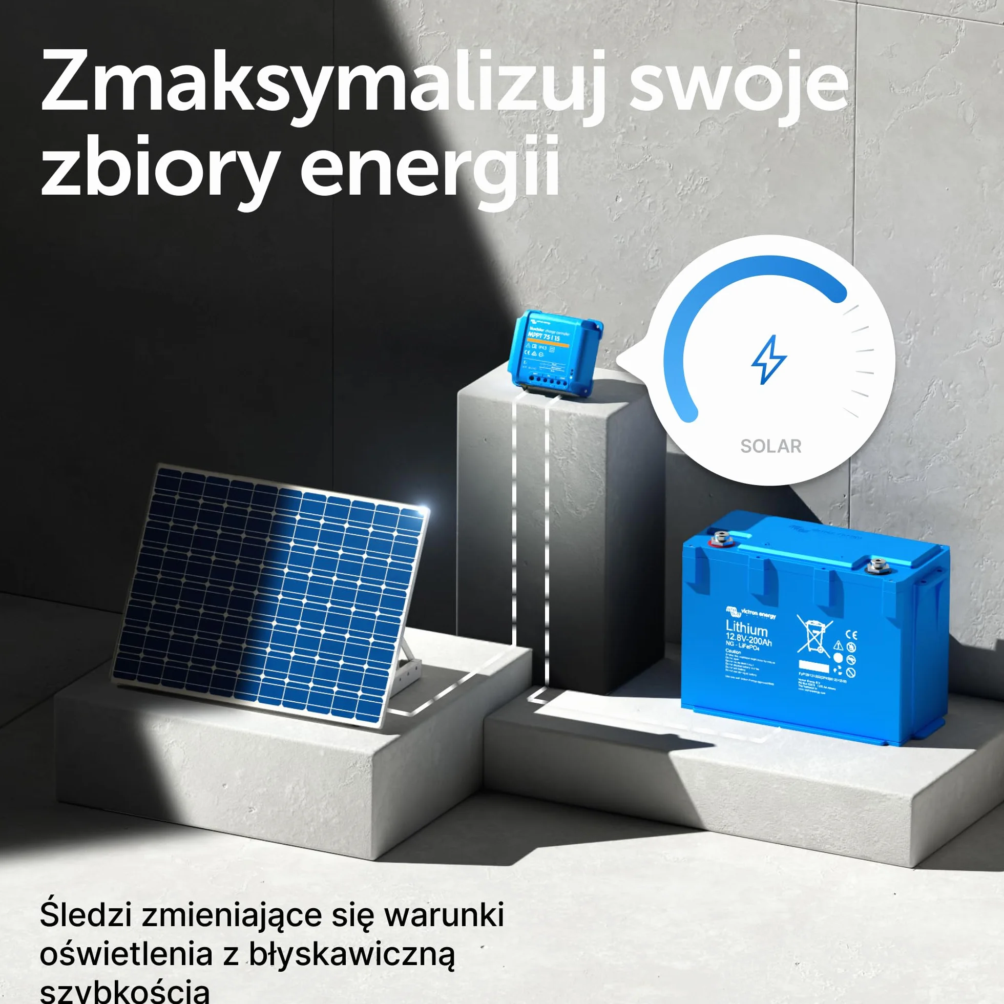 Victron Energy BlueSolar MPPT 75V 15A 12/24V Kontroler Ładowania Słonecznego