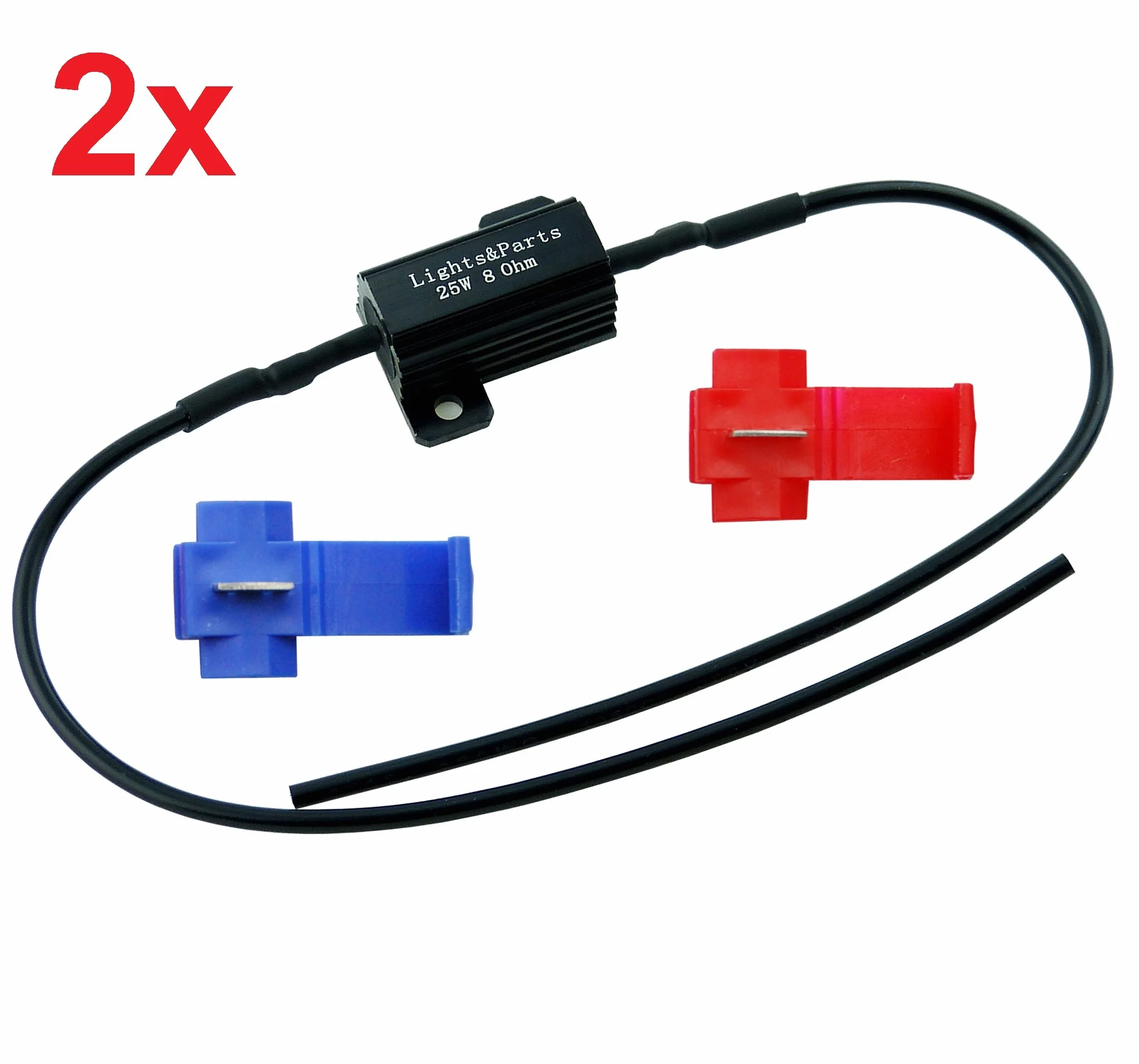 LP B547-1 2 sztuki CanBus 25 W, 8 omów, rezystor obciążenia, rezystor do 21 W P21W PY21W W21W WY21W LED SMD lampy bez komunikatu o błędzie, kierunkowskazy, światła do jazdy dziennej, TFL, światła do